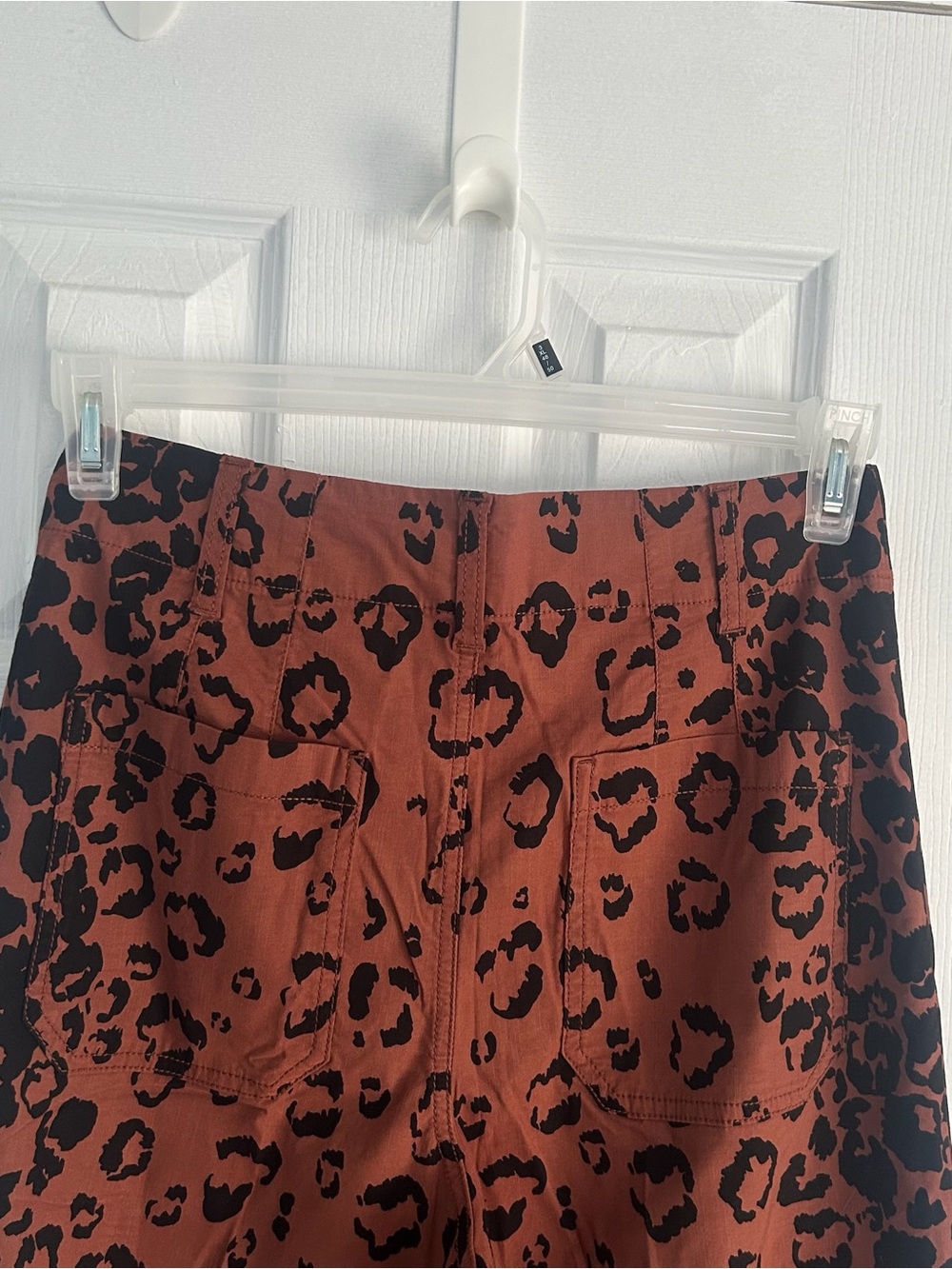 Maeve By Anthropologie The Colette Wide Leg Cropped Leopard Pants Sz 28 - Picture 9 of 10